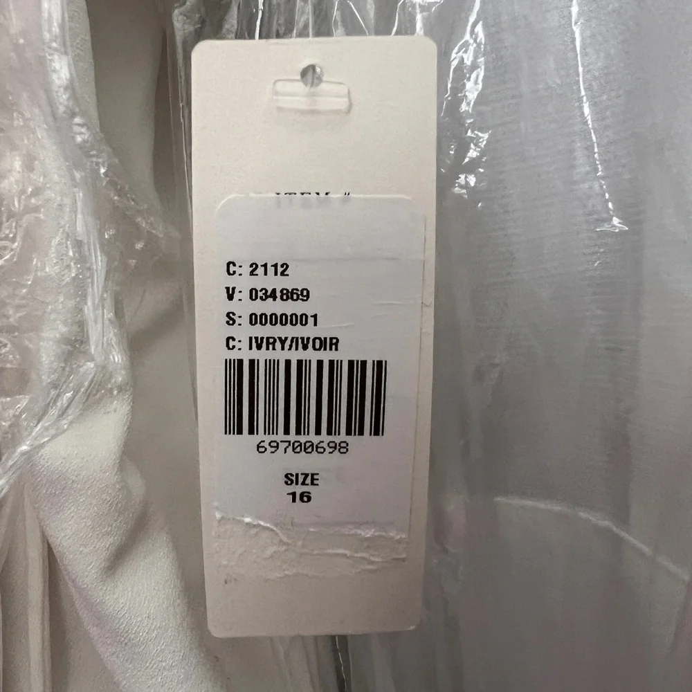 BHLDN Gavin Sheath Dress in Ivory White Strappy Open Back Bridal Size‎ 16 NWT - Picture 9 of 9